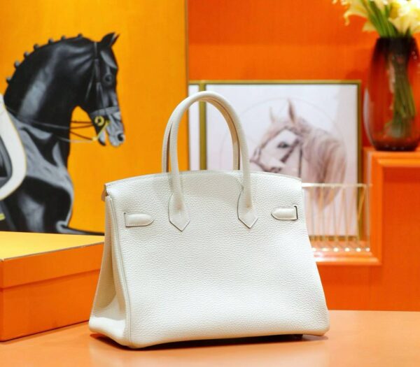 DR96 Factory Birkin Togo Leather Cream White Gold Hardware 30cm Full Handmade