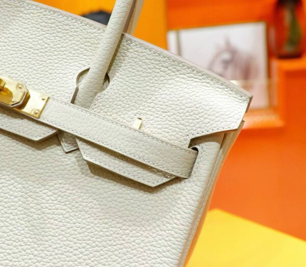 DR96 Factory Birkin Togo Leather Cream White Gold Hardware 30cm Full Handmade