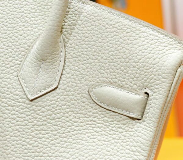 DR96 Factory Birkin Togo Leather Cream White Gold Hardware 30cm Full Handmade