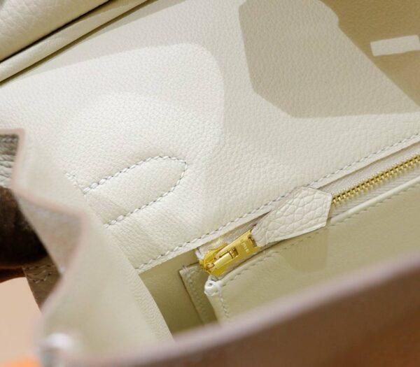 DR96 Factory Birkin Togo Leather Cream White Gold Hardware 30cm Full Handmade