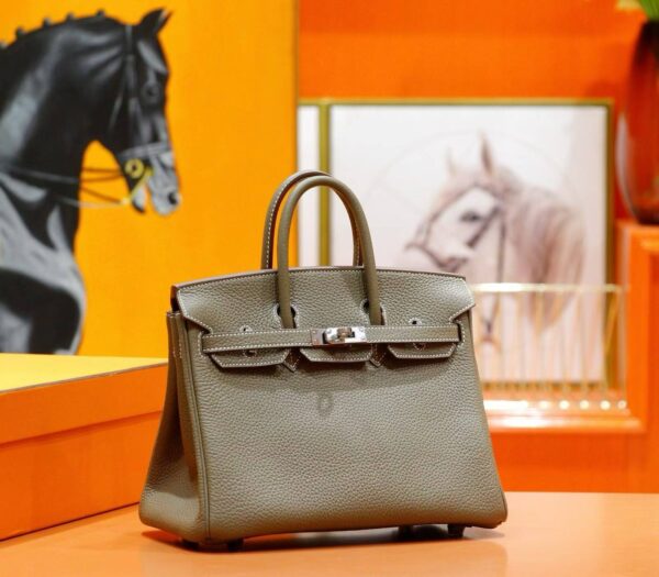 2026-04-18_091324_467 DR96 Factory Birkin Togo Leather Etoupe Grey Silver Hardware 25cm Full Handmade