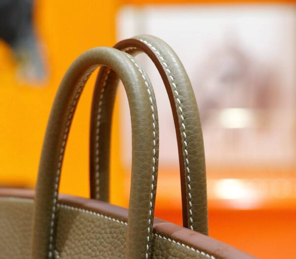 2026-04-18_091332_370 DR96 Factory Birkin Togo Leather Etoupe Grey Silver Hardware 25cm Full Handmade