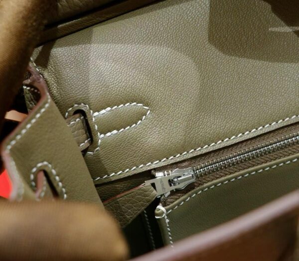 2026-04-18_091338_939 DR96 Factory Birkin Togo Leather Etoupe Grey Silver Hardware 25cm Full Handmade