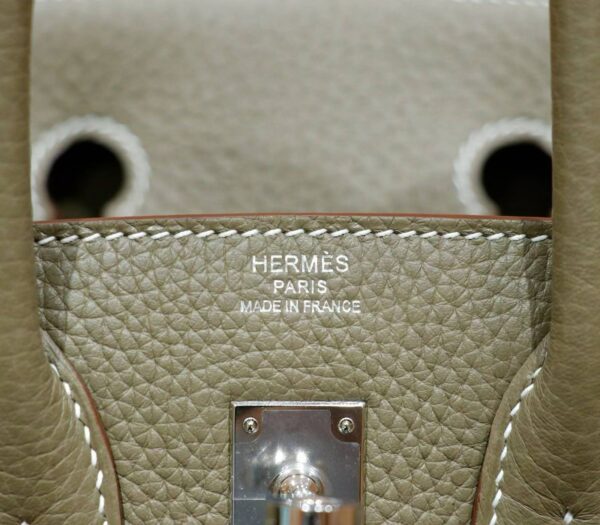 2026-04-18_091343_259 DR96 Factory Birkin Togo Leather Etoupe Grey Silver Hardware 25cm Full Handmade