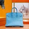 DR96 Factory Birkin Togo Leather Candy Blue Silver Hardware 25cm Full Handmade