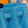 DR96 Factory Birkin Togo Leather Candy Blue Silver Hardware 25cm Full Handmade