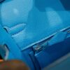 DR96 Factory Birkin Togo Leather Candy Blue Silver Hardware 25cm Full Handmade