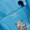 DR96 Factory Birkin Togo Leather Candy Blue Silver Hardware 25cm Full Handmade