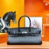 2026-07-09_100055_934 DR96 Factory Birkin Togo Leather CK89 Black Silver Hardware 42cm Full Handmade
