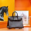DR96 Factory Birkin Togo Leather Ebony Color Silver Hardware 25cm Full Handmade