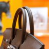 DR96 Factory Birkin Togo Leather Ebony Color Silver Hardware 25cm Full Handmade