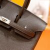 DR96 Factory Birkin Togo Leather Ebony Color Silver Hardware 25cm Full Handmade