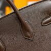 DR96 Factory Birkin Togo Leather Ebony Color Silver Hardware 25cm Full Handmade