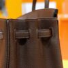 DR96 Factory Birkin Togo Leather Ebony Color Silver Hardware 25cm Full Handmade