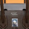 DR96 Factory Birkin Togo Leather Ebony Color Silver Hardware 25cm Full Handmade