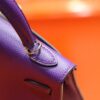 DR96 Factory Mini kelly Chevre Leather Dream Purple Silver Hardware 19cm Full Handmade