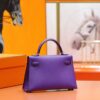 DR96 Factory Mini kelly Chevre Leather Dream Purple Silver Hardware 19cm Full Handmade