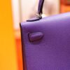 DR96 Factory Mini kelly Chevre Leather Dream Purple Silver Hardware 19cm Full Handmade