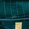 DR96 Factory Mini Kelly Pochette shiny Crocodile Leather Deep Green Gold Hardware 22cm Full Handmade