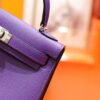 DR96 Factory Mini kelly Chevre Leather Dream Purple Silver Hardware 19cm Full Handmade