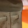 DR96 Factory Mini kelly Pochette Ostrich Leather Etoupe Grey Silver Hardware 19cm Full Handmade