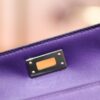 DR96 Factory Mini kelly Chevre Leather Dream Purple Silver Hardware 19cm Full Handmade