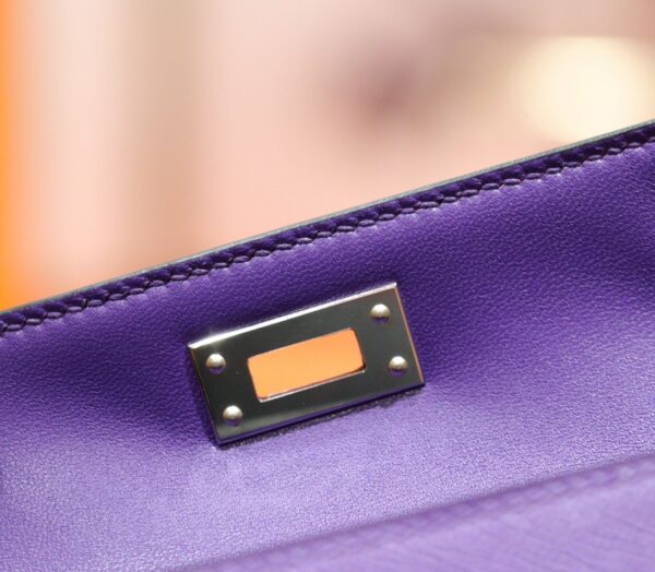 DR96 Factory Mini kelly Chevre Leather Dream Purple Silver Hardware 19cm Full Handmade
