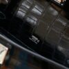 DR96 Factory Mini kelly Pochette Alligator Crocodile Black Silver Hardware 22cm Full Handmade