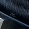DR96 Factory Mini kelly Pochette Lizard Leather Black Silver Hardware 22cm Full Handmade
