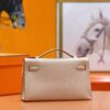 DR96 Factory Mini kelly Pochette Lizard Leather apricot color Gold Hardware 22cm Full Handmade
