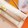 DR96 Factory Mini kelly Pochette Lizard Leather apricot color Gold Hardware 22cm Full Handmade
