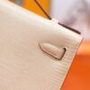 DR96 Factory Mini kelly Pochette Lizard Leather apricot color Gold Hardware 22cm Full Handmade