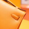 DR96 Factory Mini kelly Pochette Swift Orange Gold Hardware 22cm Full Handmade