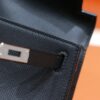 DR96 Factory Mini kelly Pochette Epsom Leather Black Silver Hardware 22cm Full Handmade