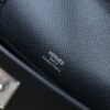 DR96 Factory Mini kelly Pochette Epsom Leather Black Silver Hardware 22cm Full Handmade
