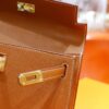 DR96 Factory Mini kelly Pochette Swift Leather Golden Brown Gold 22cm Hardware Full Handmade