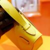 DR96 Factory Mini kelly Pochette Swift Leather Amber Yellow Silver Hardware 22cm Full Handmade