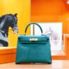 DR96 Factory Kelly Epsom Leather Peacock Green Gold Hardware 28cm Full Handmade