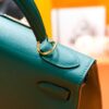 DR96 Factory Kelly Epsom Leather Peacock Green Gold Hardware 28cm Full Handmade