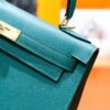DR96 Factory Kelly Epsom Leather Peacock Green Gold Hardware 28cm Full Handmade