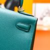 DR96 Factory Kelly Epsom Leather Peacock Green Gold Hardware 28cm Full Handmade