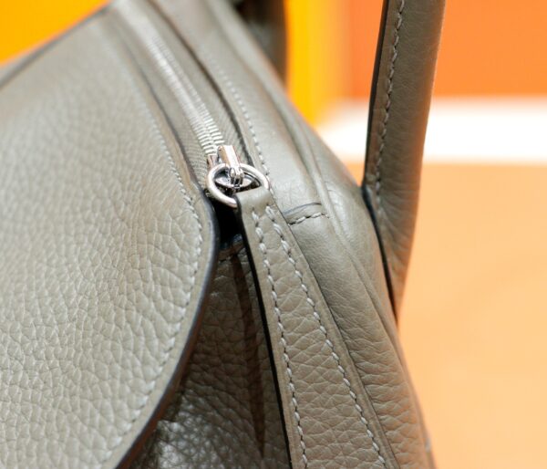 DR96 Factory Lindy Togo Leather Tinware Grey Silver Hardware 26cm Full Handmade