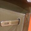 DR96 Factory Kelly Epsom Leather CK18 Etoupe Grey Silver Hardware 25cm Full Handmade