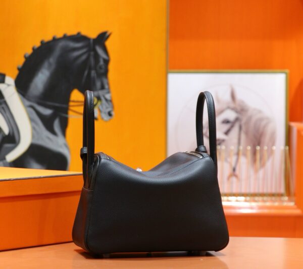 DR96 Factory Lindy Togo Leather CK89 Black Silver Hardware 26cm Full Handmade