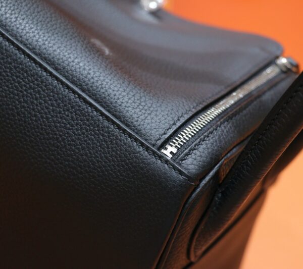 DR96 Factory Lindy Togo Leather CK89 Black Silver Hardware 26cm Full Handmade