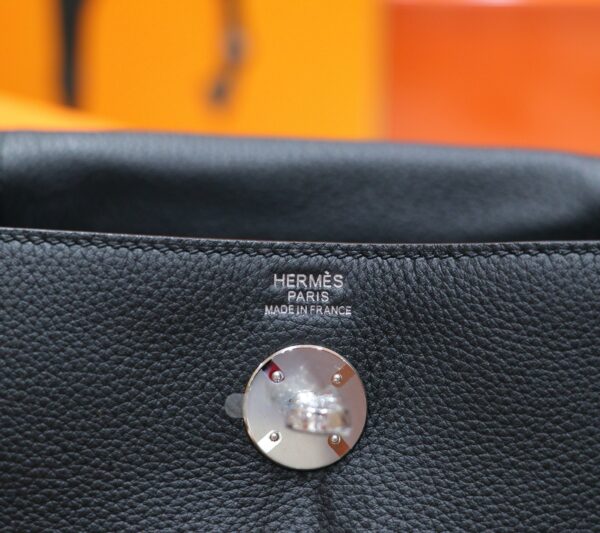 DR96 Factory Lindy Togo Leather CK89 Black Silver Hardware 26cm Full Handmade