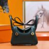 DR96 Factory Mini Lindy Togo Leather Deep Green Gold Hardware 20cm Full Handmade