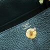 DR96 Factory Mini Lindy Togo Leather Deep Green Gold Hardware 20cm Full Handmade