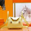 DR96 Factory Mini Lindy Togo Leather Lemon Yellow Silver Hardware 20cm Full Handmade