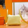 DR96 Factory Mini Lindy Togo Leather Lemon Yellow Silver Hardware 20cm Full Handmade